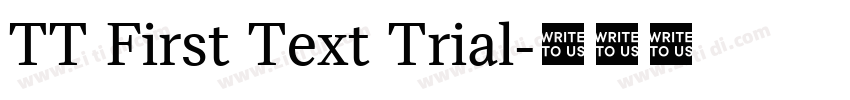 TT First Text Trial字体转换